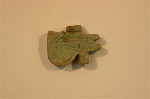 Udjat-eye amulet from the light-green faience